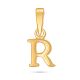 Letter R Gold Pendant