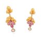Gold Floral Balls Earrings