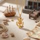 Fancy Golden Heart Cross Casting Dollar
