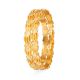 Artisan Gold Textured Heart Bangle