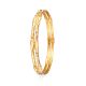 Sleek Textured Gold Bangle