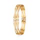 Contemporary Sleek Gold Bangle