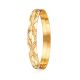 Wavy Textured Gold Bangle