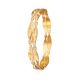 Leaf Motif Gold Bangle