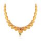 Contemporary Floral Stone Gold Necklace