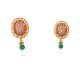 Emerald Drop Floral Pearl Earrings
