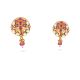 Gold Ruby Gemstone Earrings