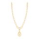 Elegant Geometric Link Gold Necklace