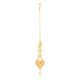 Gold Heart Motif Nethichudi with Drops