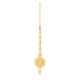 Gold Floral Motif Nethichudi with Drops
