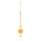 Gold Floral Motif Nethichudi with Drops