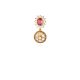 Antique Red Stone Floral Drop Earring
