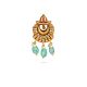 Antique Gold Stud with Emerald Drops