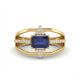 Elegant Blue Stone Gold Ring
