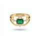 Bridal Emerald Green Stone Ring 