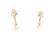 Triangle Floral Motif Chain Casting Drop Earring