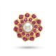 Floral Pearl Stone Stud