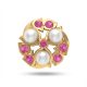 Floral Pearl Stone Stud