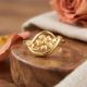Enclosed Floral Casting Ladies Gold Ring