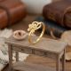 Ladies Dainty Blossom Casting Gold Ring