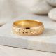 Carved Wave old wedding Ring