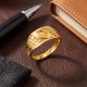 Gents Lattice Pattern Gold Ring