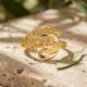 Floral Leaf Gold Ring