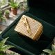 Gold Panther Signet Mens Ring