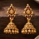 Antique Nagas Leaf Gold Jhumka