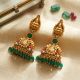 Royal Emerald Stone Gold Jhumka
