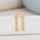 Minimalist Gold Chain Tassel Earrings