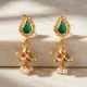 Traditional Mango Motif Gold Jhumka