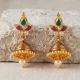 Festive Wear Pearl Drops Gold Jhumka