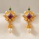 Classic Pearl Drop Gold Earrings