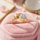 Gold Casting Floral Heart Ring