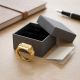 Imperial Block Textured Casting Gold Ring