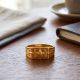 Imperial Lotus Crest Engraved Casting Gold Ring