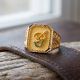 Divine Tamil Om Vel Gold Ring