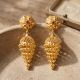 Floral Grape Cluster Gold Jhumka