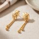 Filigree Leaf Gold Chain Casting Drops