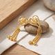 Alluring Casting Leaf Gold Earrings