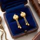 Petal Dangler Casting Gold Earrings