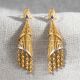 Luxury Lattice Gold Drop Earrings
