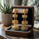Luxury Architectural Gold Drop Earrings
