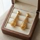 Modern Contemporary Gold Drop Earrings
