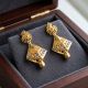 Modern Prism Gold Drop Earrings