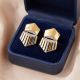 Modern Dual Tone Gold Earrings