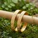 Birdy Lasered Gold Bangles
