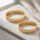 Floral Lasered Gold Bangles