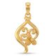 22k Gold Paisley Floral Pendant for girl